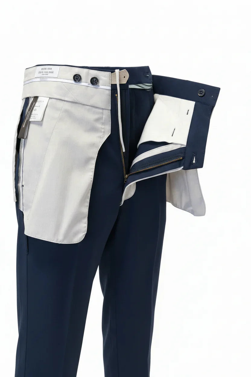 BERWICH MORELLO CRASOSILK PANTALON MARINE TX AMERICA