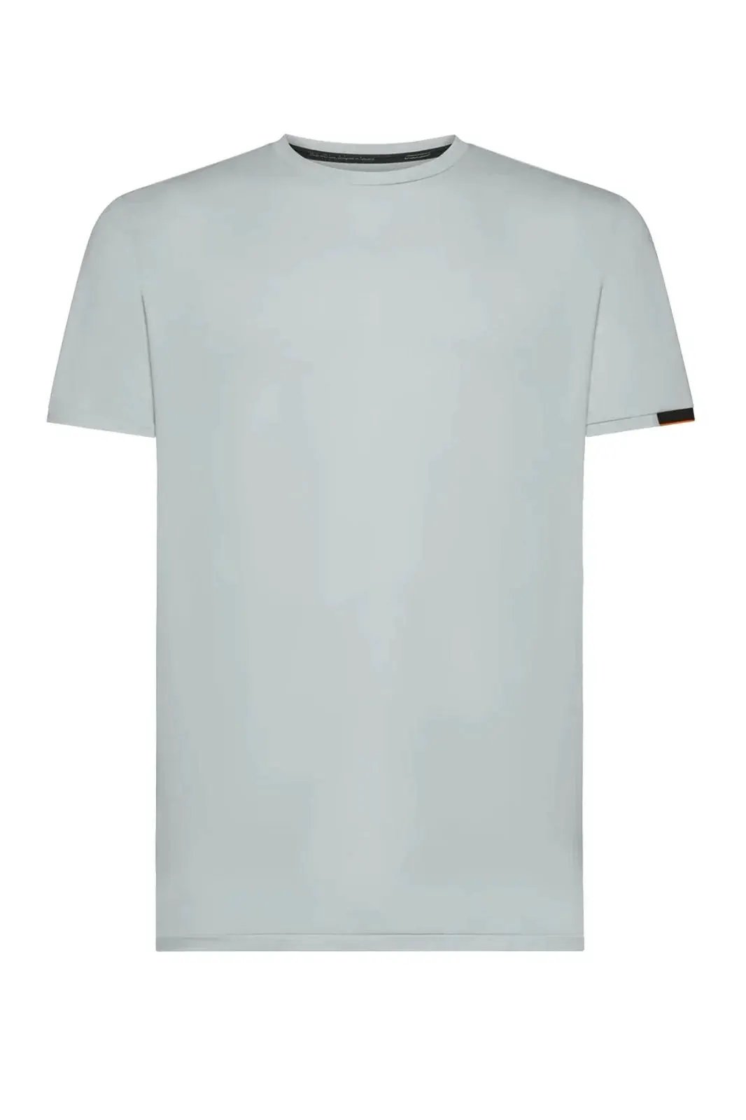 T-shirt uomo grigio chiaro manica corta, girocollo, in tessuto liscio, stile minimal moderno