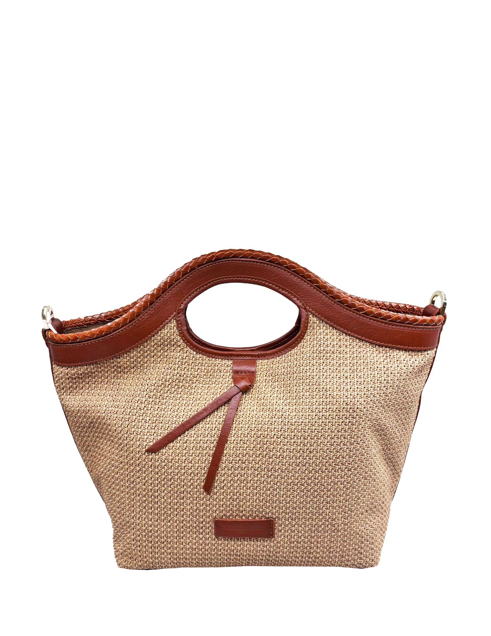 Pelletteria Veneta P26824-CUOI HAND BAG Borsa a mano grande in paglia intrecciata e vaschetta