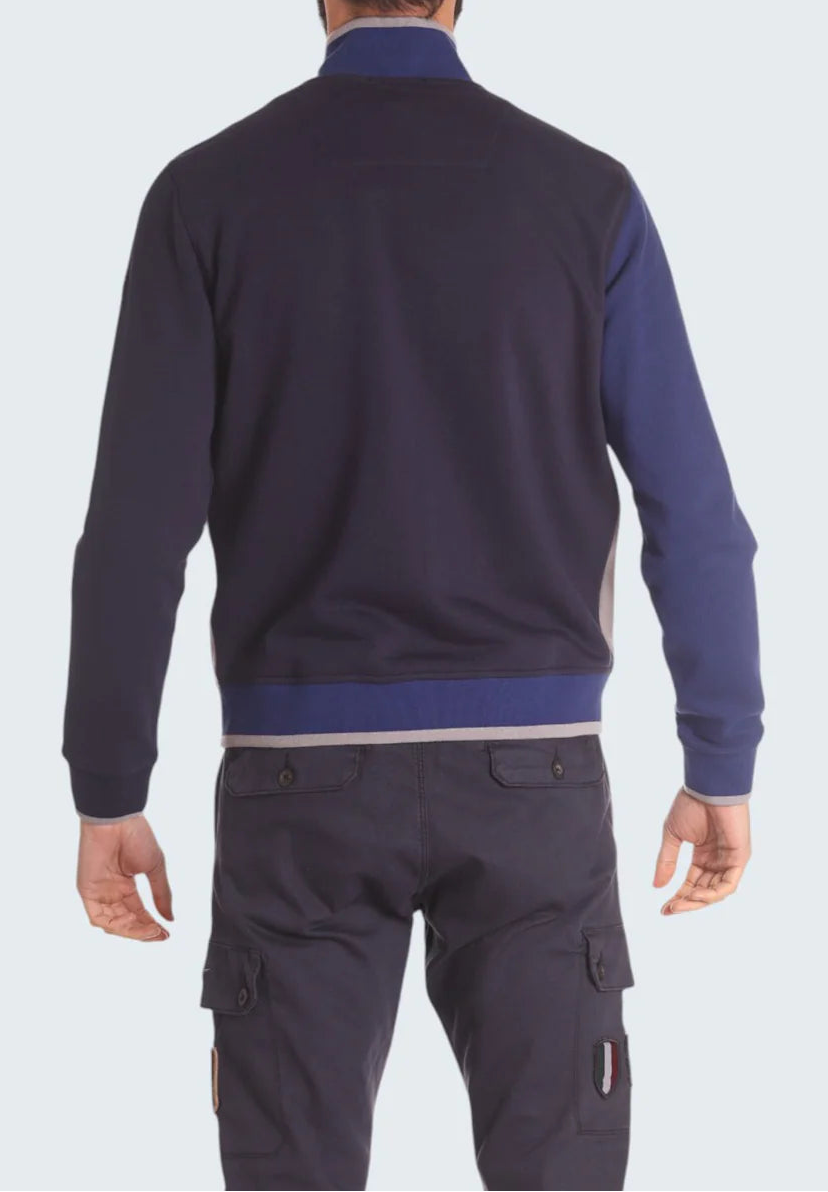 AERONAUTICA MILITARE FE1945F564 94564 SWEAT SHIRT FELPA CENTRO SPORTIVO DARK BLU STONE GREY - Atelier Fratelli Carbè