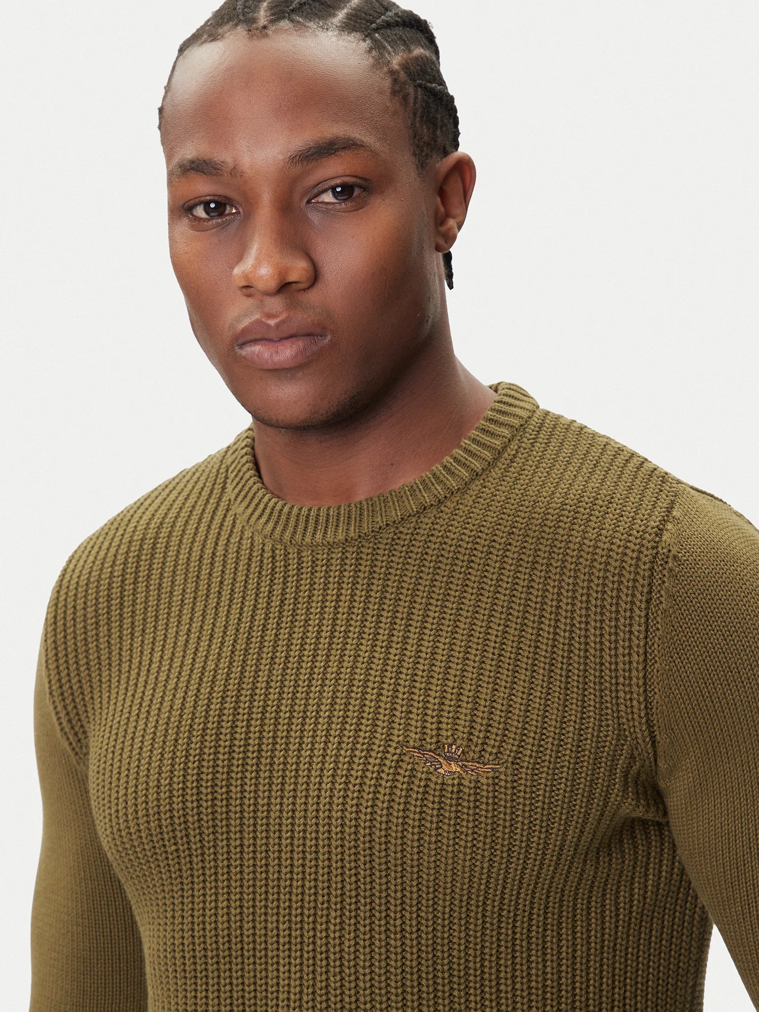 AERONAUTICA MILITARE MA1571UL00409 07198 KNIT GIROCOLLO IN LANA MERINO - Atelier Fratelli Carbè