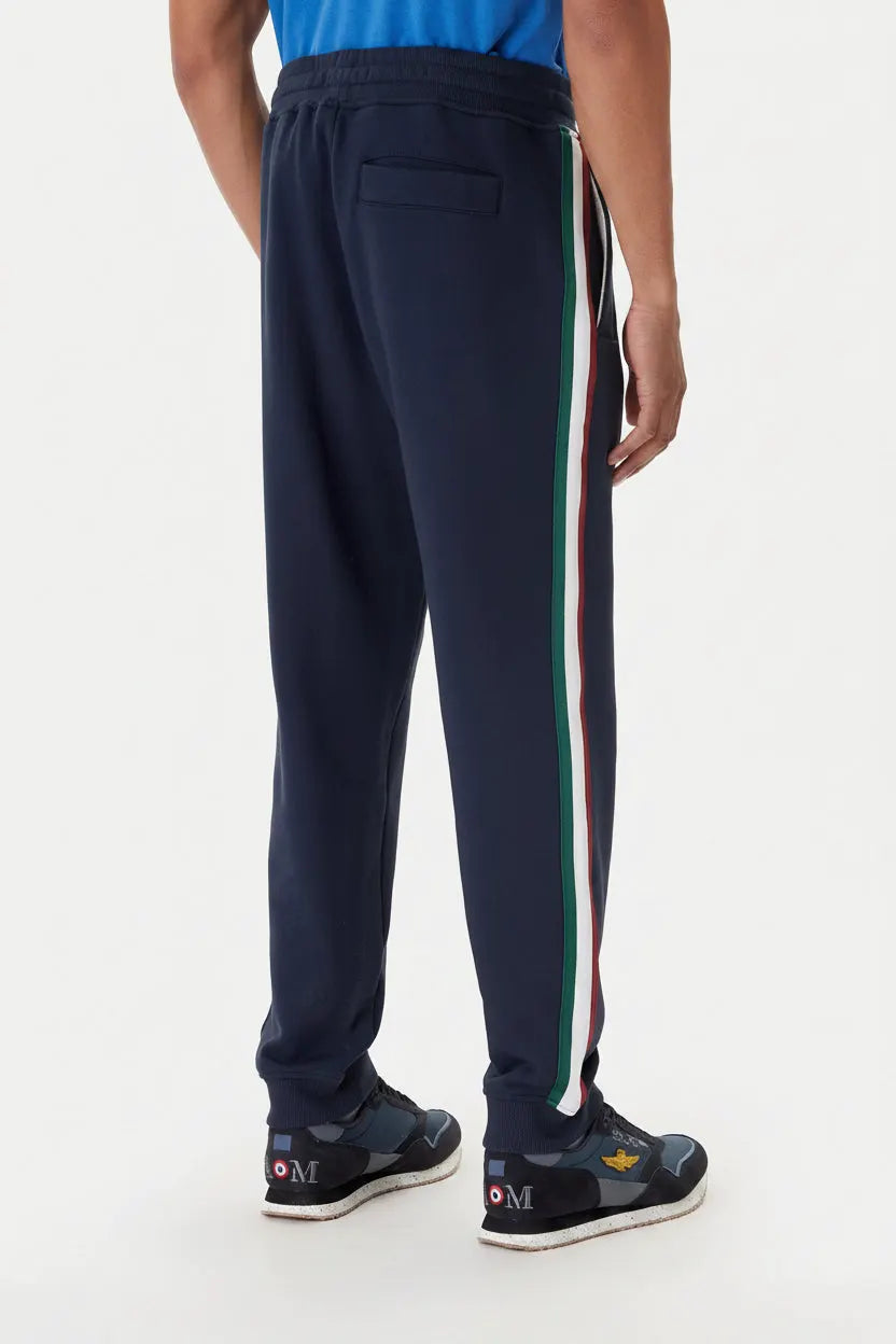 AERONAUTICA MILITARE 261PF1005UF00677 08184 PANTS Jogger in felpa con bande tricolori by AERONAUTICA MILITARE