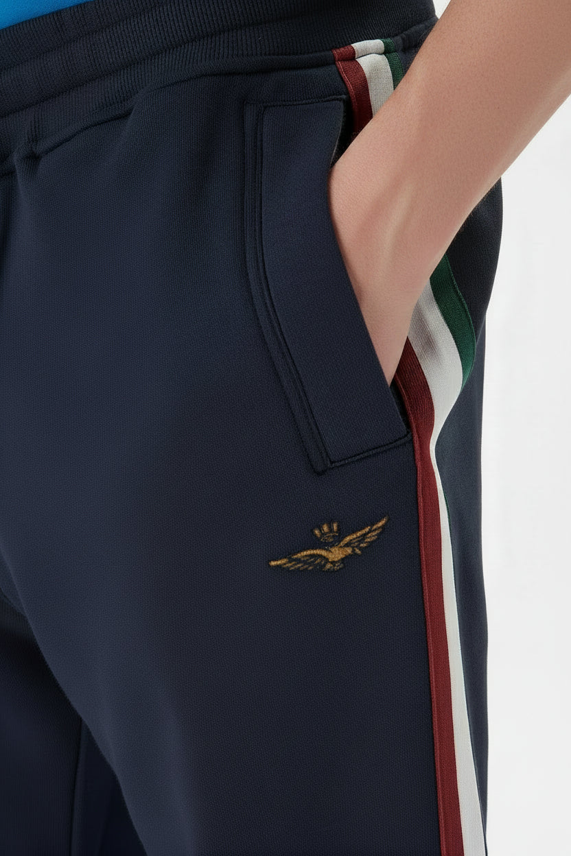 AERONAUTICA MILITARE 261PF1005UF00677 08184 PANTS Jogger in felpa con bande tricolori