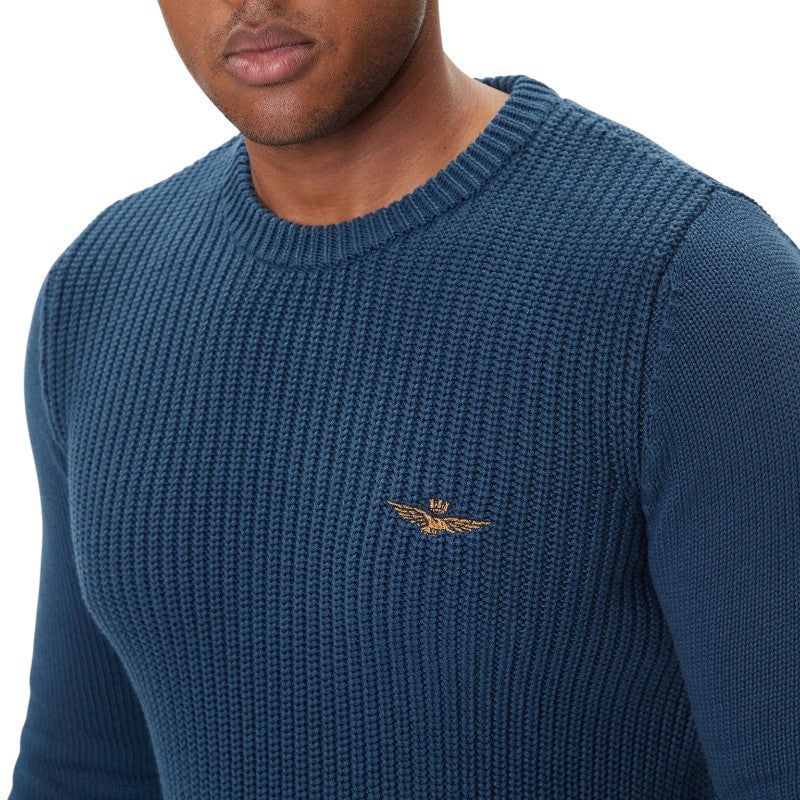 AERONAUTICA MILITARE MA1571UL00409 21315 KNIT GIROCOLLO IN LANA MERINO - Atelier Fratelli Carbè