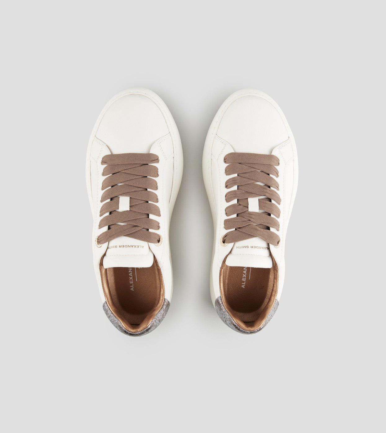 ALEXANDER SMITH ASBCSOW 3567WBZ SNEAKER SOHO WOMAN WHITE BRONZE - Atelier Fratelli Carbè