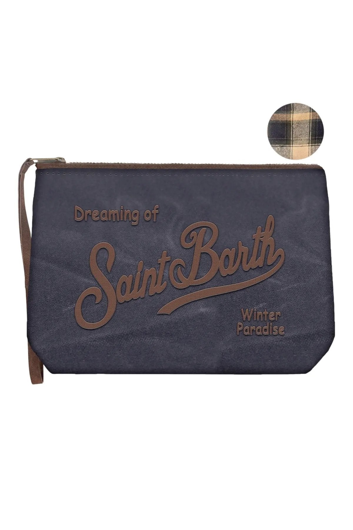MC2 Saint Barth Pochette Aline Wax Blu Navy 6118 EMB