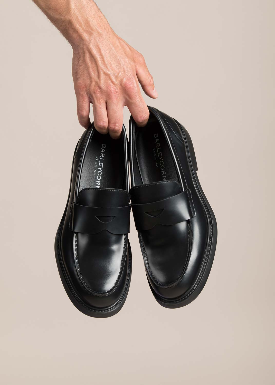 BARLEYCORN SL8922MBC00B LOAFER Sleek Moccasin Black Leather - Atelier Fratelli Carbè