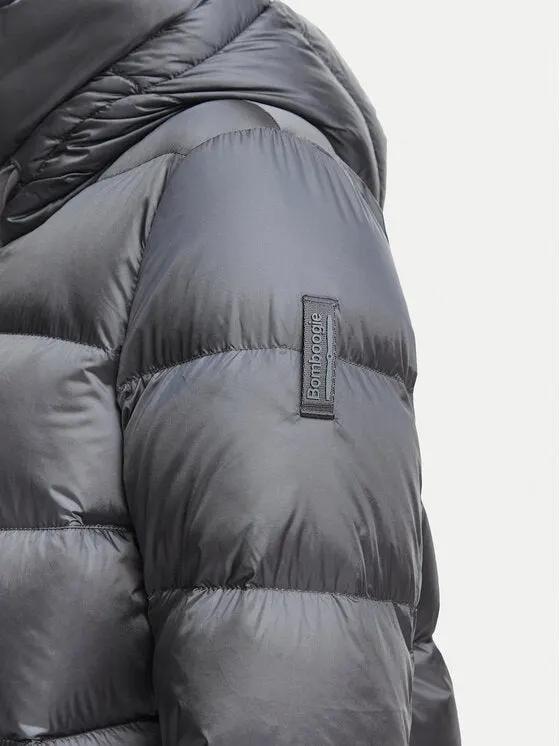 Piumino Bomboogie Rome Jacket Ash Grey - Dettaglio tessuto trapuntato