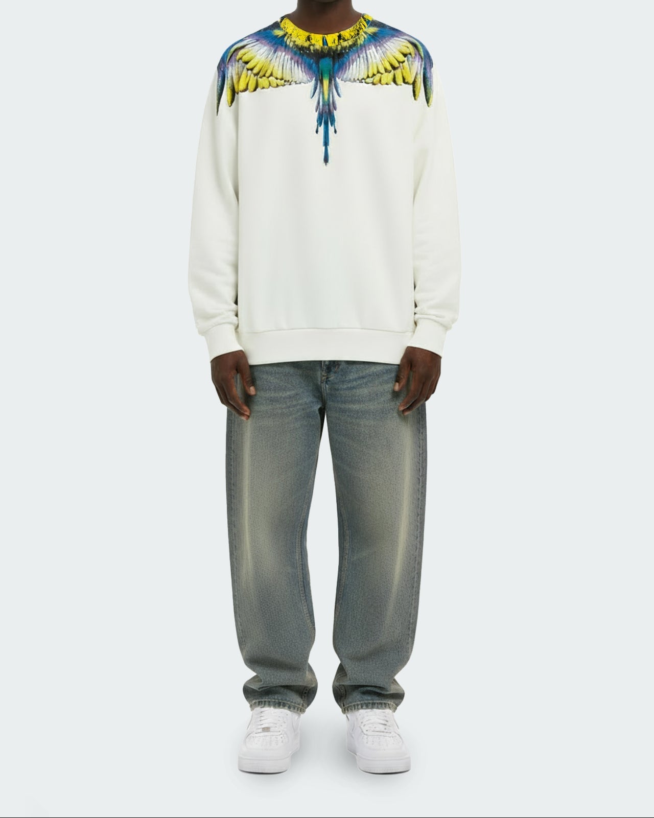 COUNTY OF MILAN F5CAMA SW061 013 SWEAT SHIRT ACQUILA BLU - Atelier Fratelli Carbè