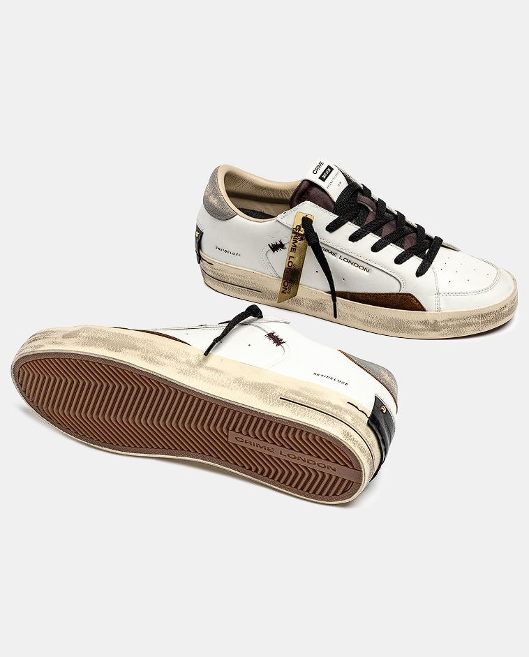 CRIME LONDON 11104AA8.10 SNEAKER SK8 DELUXE OAK FOG - Atelier Fratelli Carbè