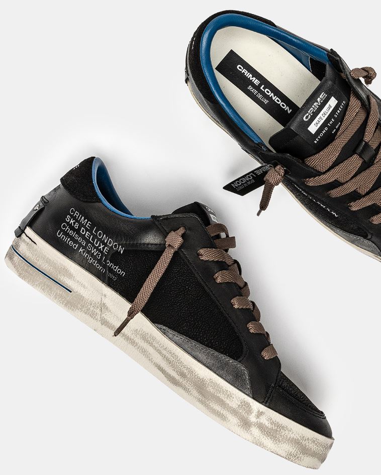 CRIME LONDON 11102AA8.20 SNEAKER SK8 DELUXE NIGHT BLACK - Atelier Fratelli Carbè
