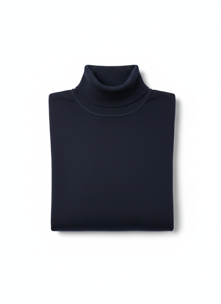 DIKTAT DK97003 BLU NOTTE TURTLENECK KNIT - Atelier Fratelli Carbè