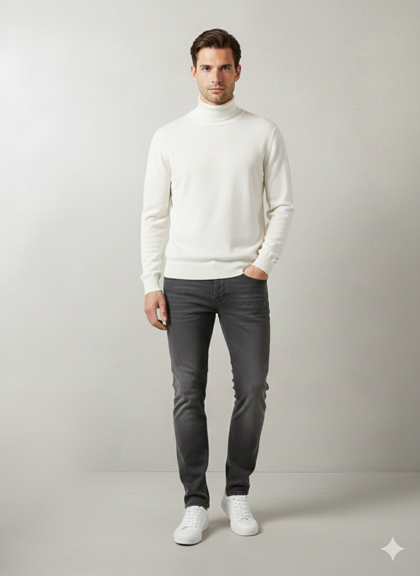 DIKTAT DK97003 NATURALE TURTLENECK KNIT - Atelier Fratelli Carbè
