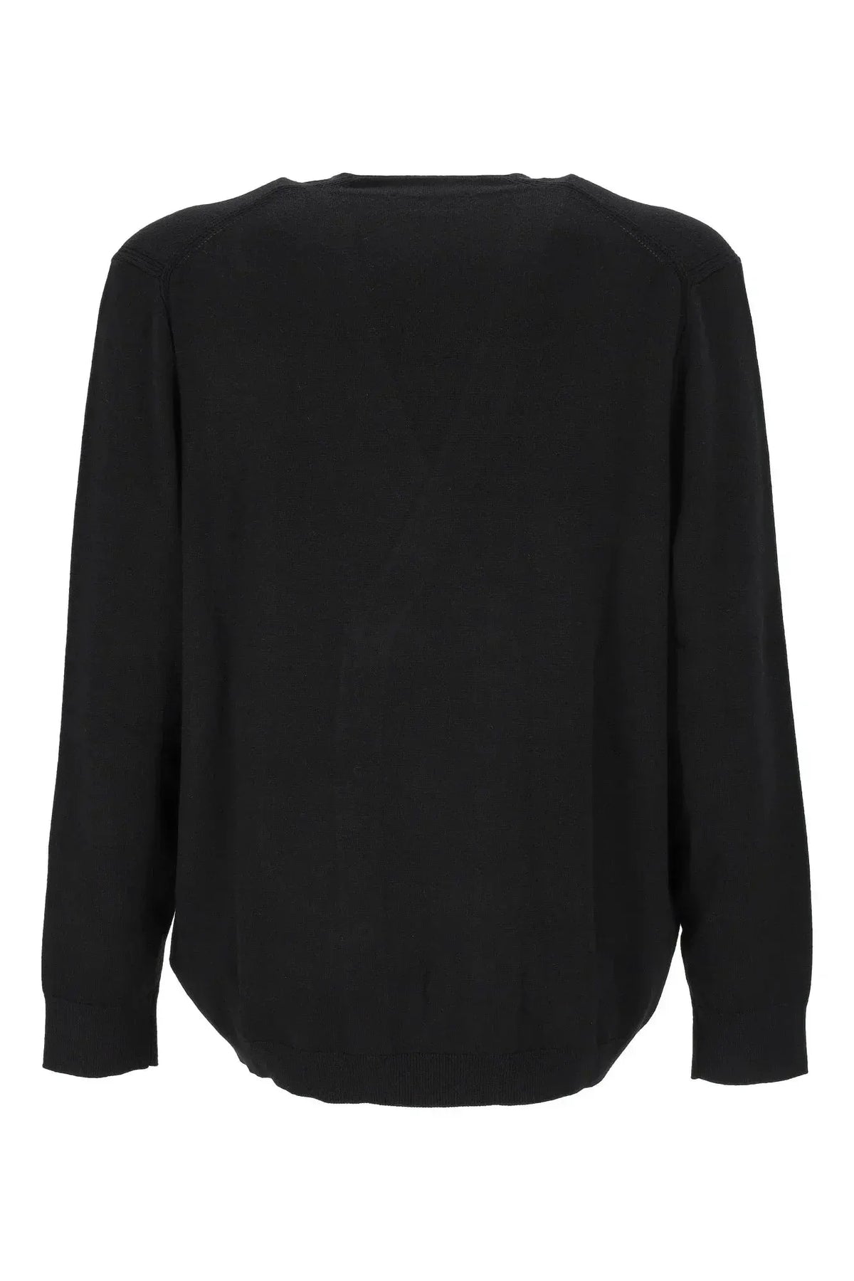 Cardigan nero da uomo, maniche lunghe, stile semplice, vista posteriore