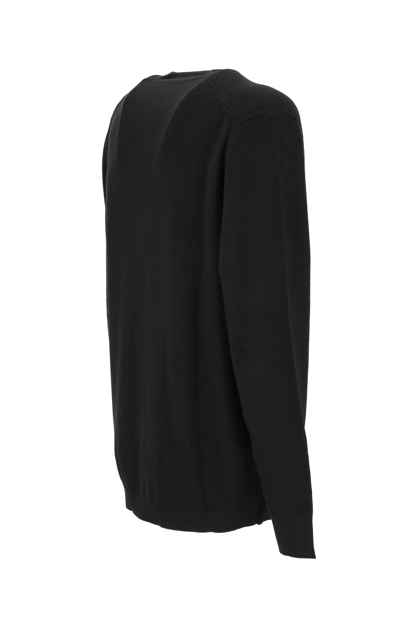 Retro di cardigan nero da uomo, manica lunga, tessuto leggero, stile classico.