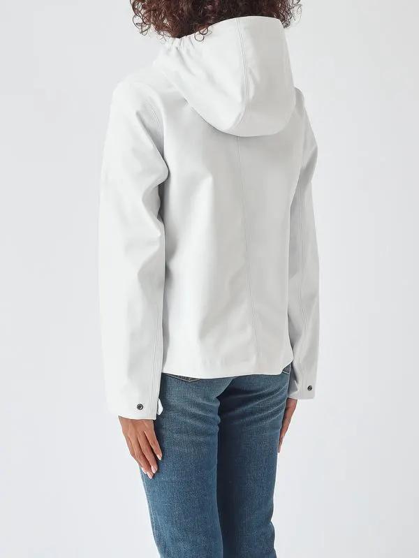 K-Way Giacca Donna Bleizou Bonded Bianco Naturale DD4 - Vista posteriore con cappuccio