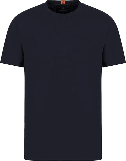 T-shirt uomo nera a manica corta, stile casual, perfetta per outfit moda uomo