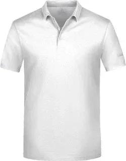 Polo uomo bianca a manica corta, stile casual elegante, abbigliamento moda uomo.