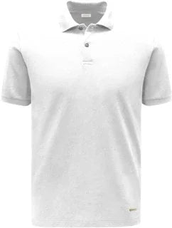 Polo uomo bianca a manica corta, colletto classico, linea essenziale elegante