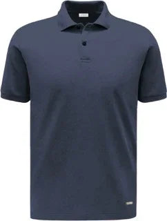 Polo uomo blu navy manica corta, stile casual elegante, abbigliamento Made in Italy