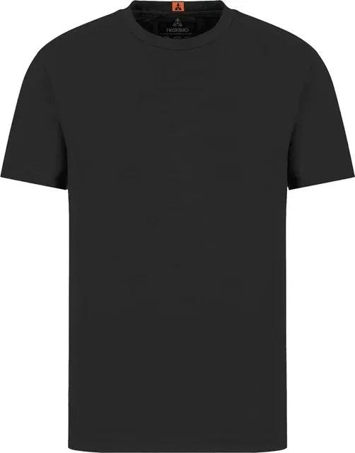 T-shirt nera uomo in cotone, manica corta, stile casual, moda Made in Italy.
