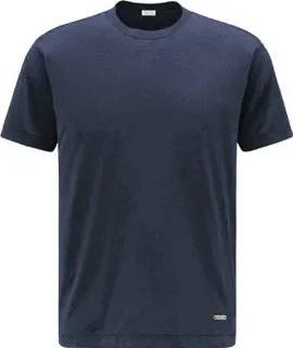 T-shirt uomo blu navy manica corta in cotone, stile casual elegante, moda Made in Italy