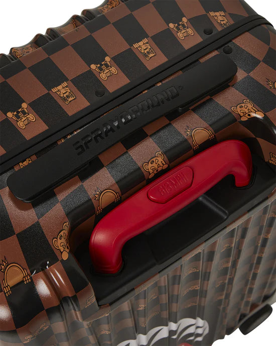 SPRAYGROUND CL257  SUITECASE PEEKING CHARACTER CHECK CARRY ON LUGGAGE - Atelier Fratelli Carbè