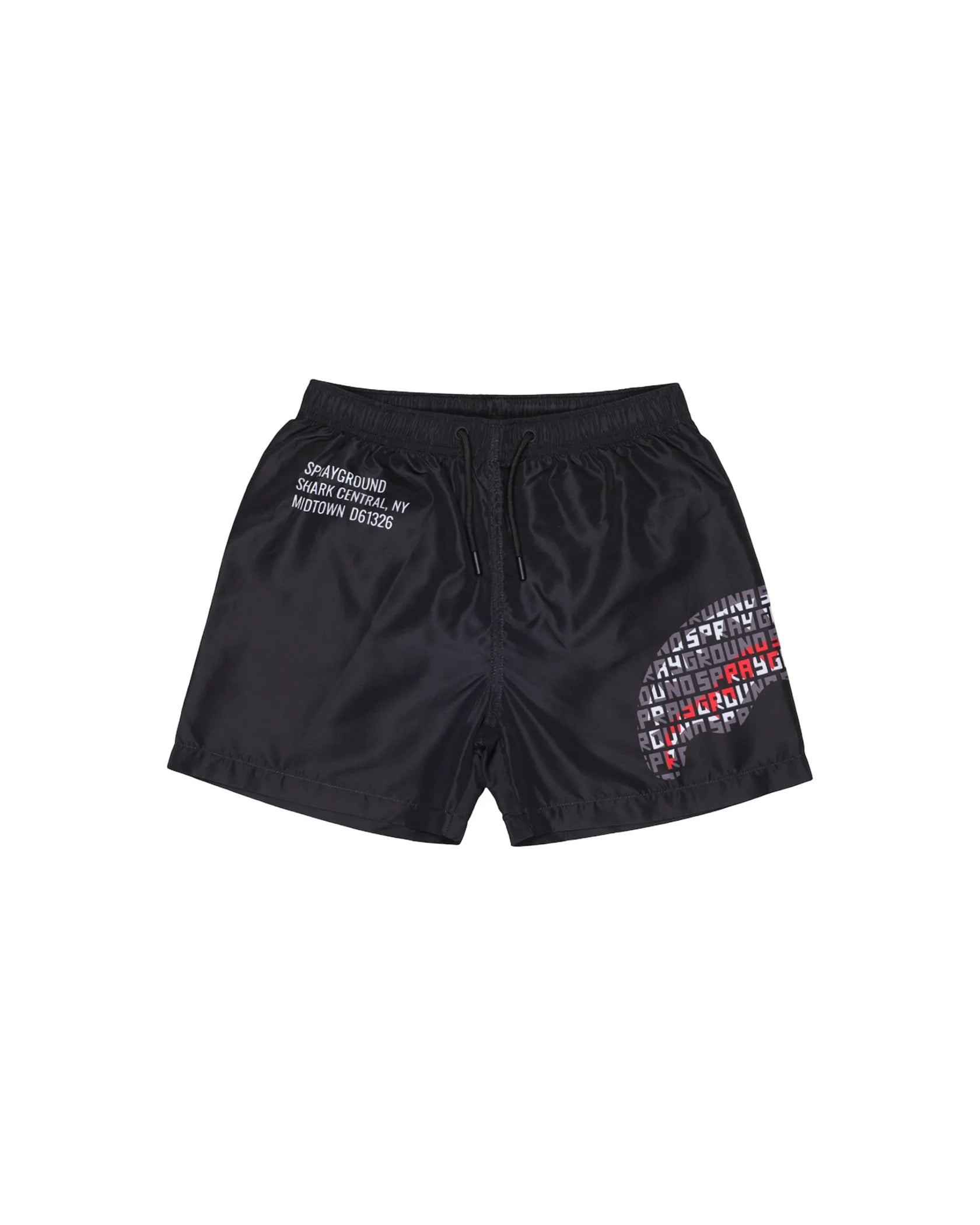 SPRAYGROUND SP917BLK SWIM SUIT SHARK CENTRAL INFINITY SWIM TRUNKS BLK