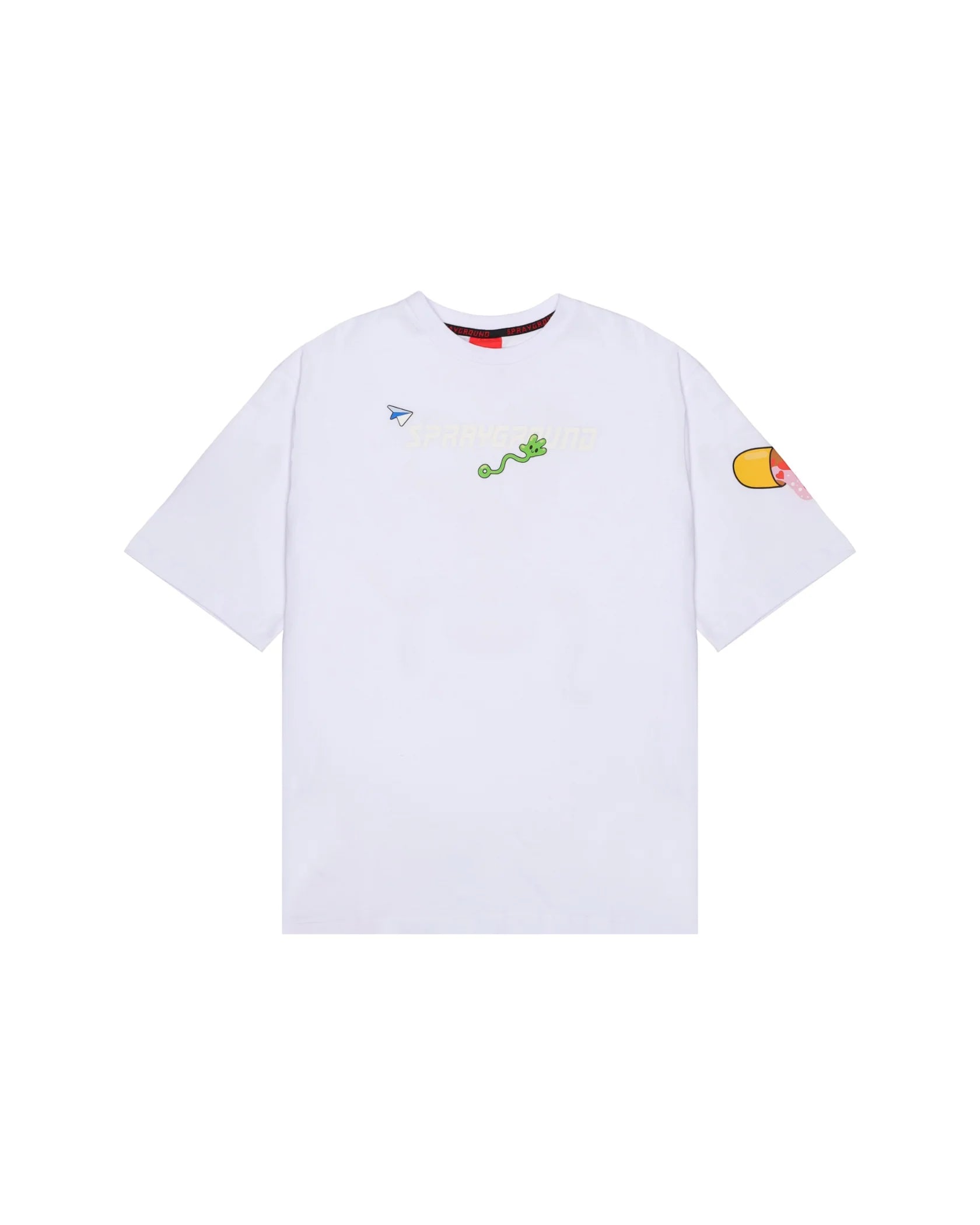 SPRAYGROUND SP861WHT T-SHIRT WTF SKULL VOER T-SHIRT WHT