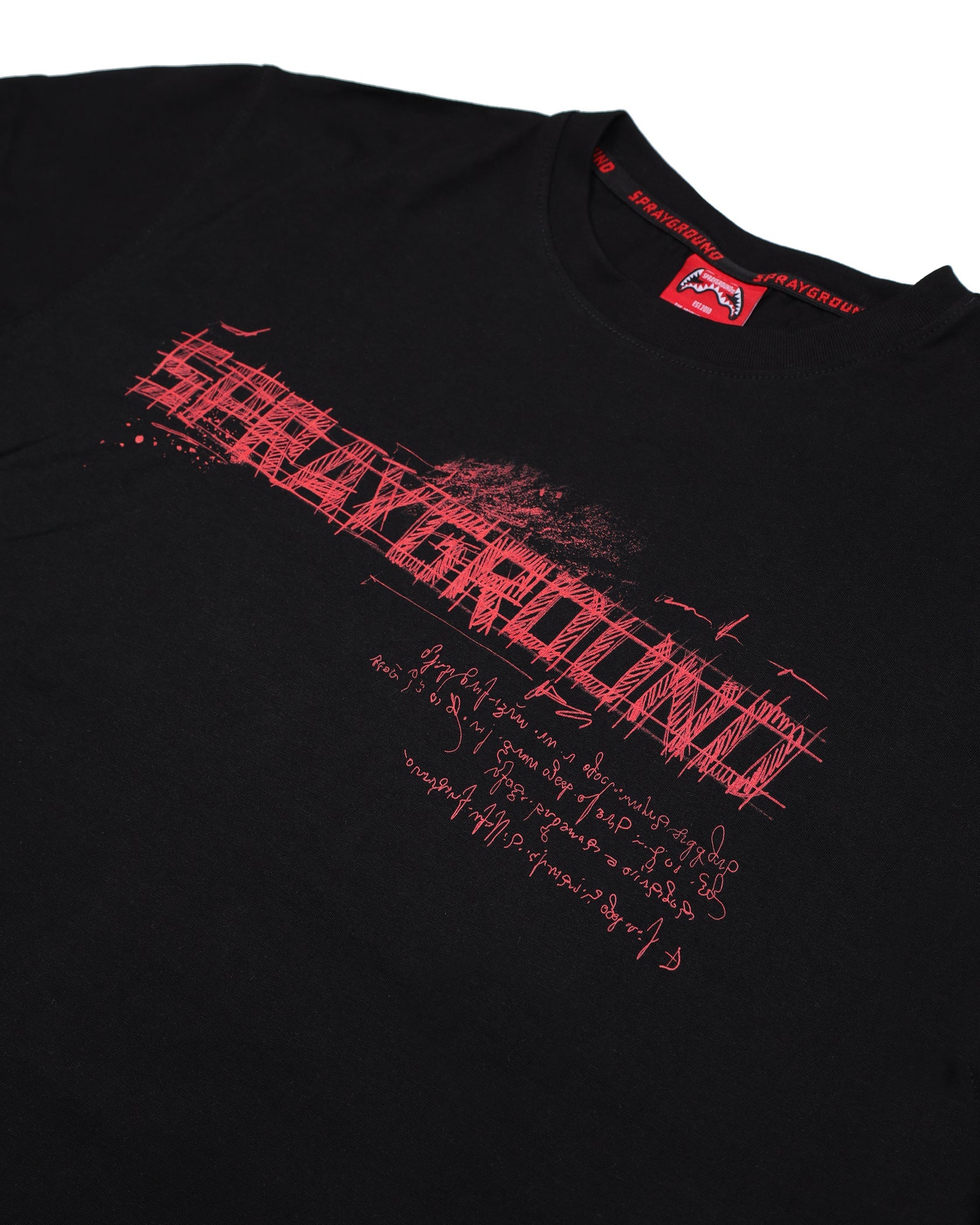 SPRAYGROUND SP869BLK T-SHIRT DIABLO BEAR RENAISSANCE OVER BLK