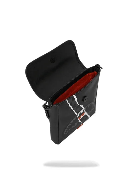 SPRAYGROUND B9349 CROSS BODY CENTER RIP REVEALING GRAY CHECK MESSENGER SLING by SPRAYGROUND
