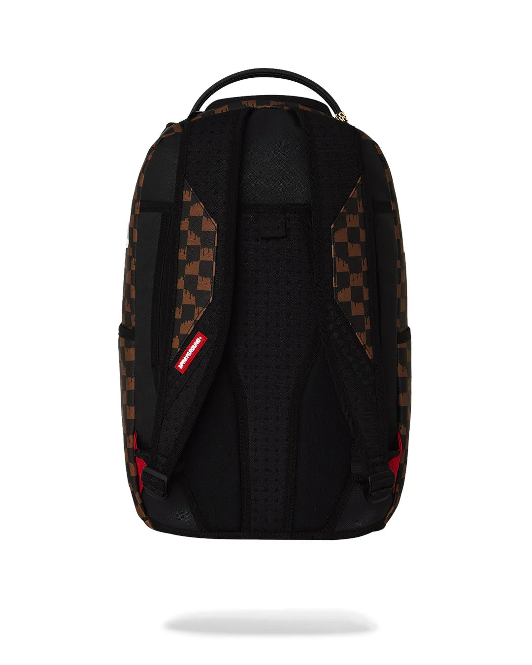 SPRAYGROUND B8552 BACKPACK BROWN AND CREAM DRIP CHECK SHARK BACKPACK