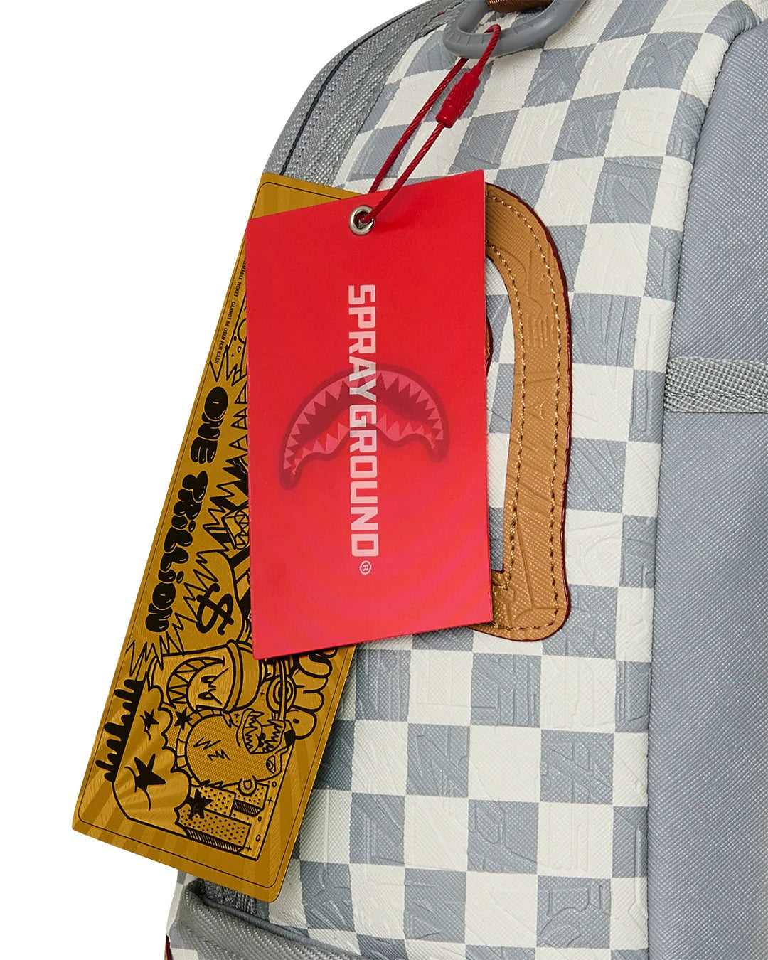 SPRAYGROUND B8593 BACKPACK EMBOSSED CREAM CHECK
