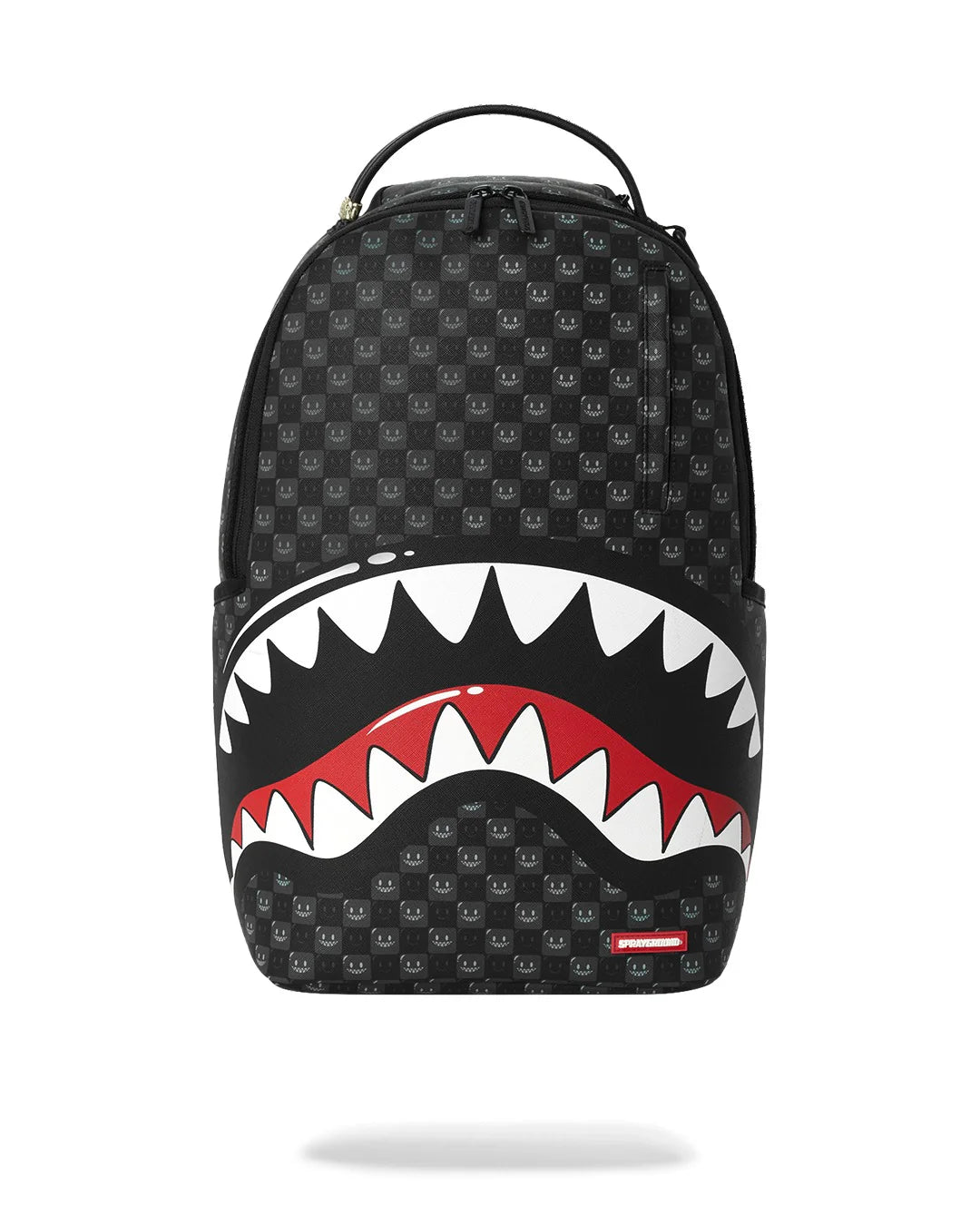 SPRAYGROUND B8633 BACKPACK SHARKS IN PARIS WTF BUBBLY BLACK CHECK BACKPACK