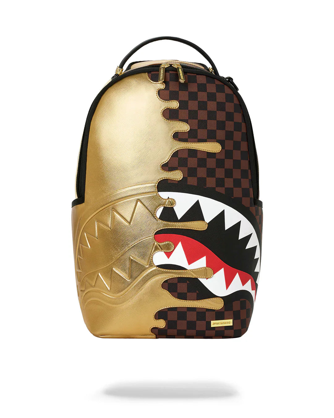 SPRAYGROUND B9250 BACKPACK SHARKS IN PARIS GOLD DRIP BACKPACK
