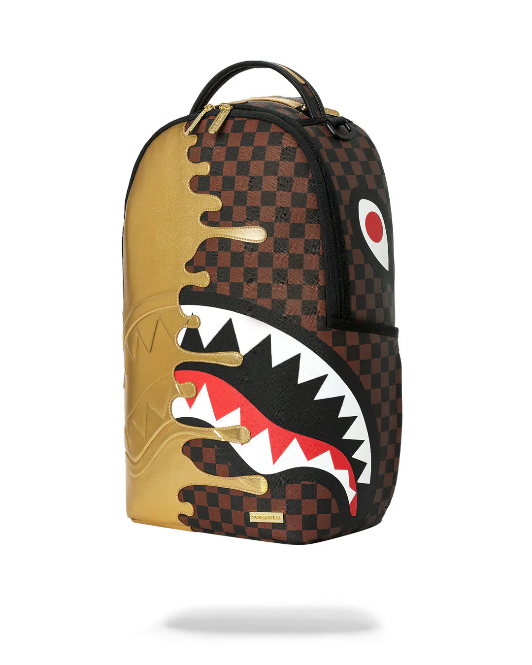 SPRAYGROUND B9250 BACKPACK SHARKS IN PARIS GOLD DRIP BACKPACK