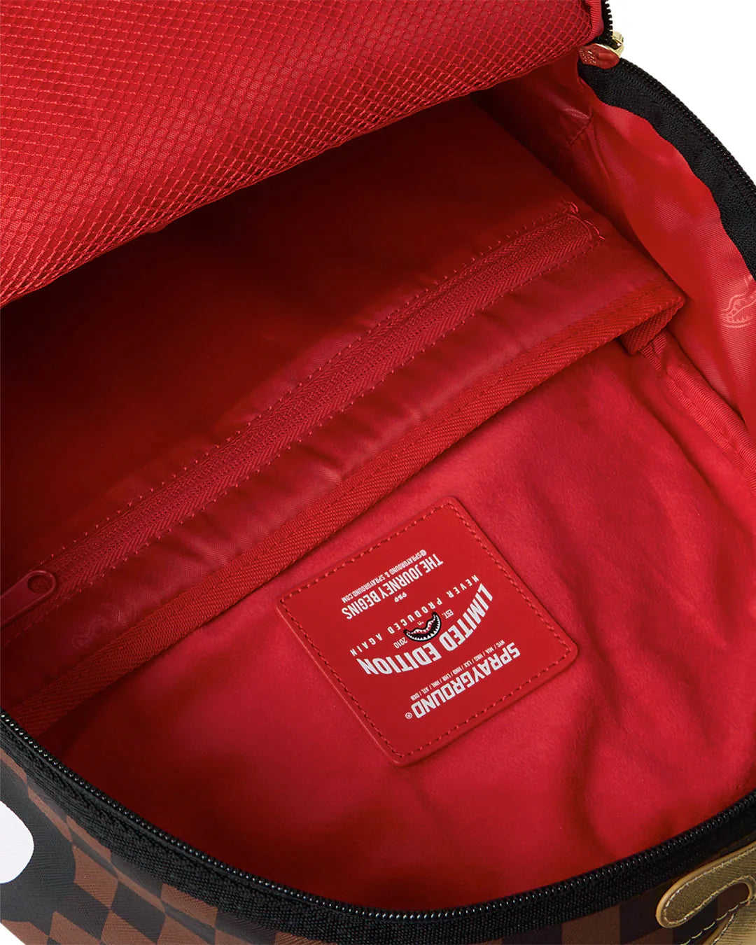 SPRAYGROUND B9250 BACKPACK SHARKS IN PARIS GOLD DRIP BACKPACK
