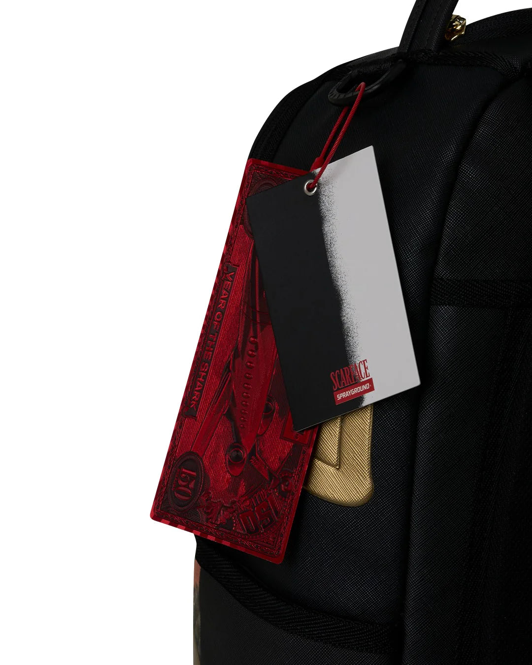 SPRAYGROUND B9555 BACKPACK SCARFACE GOLD EMBOSSED BACKPACK