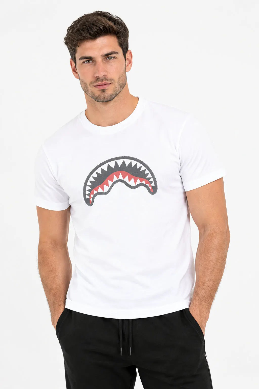 SPRAYGROUND SP945WHT T-SHIRT 3D SHARK REGULAR by SPRAYGROUND