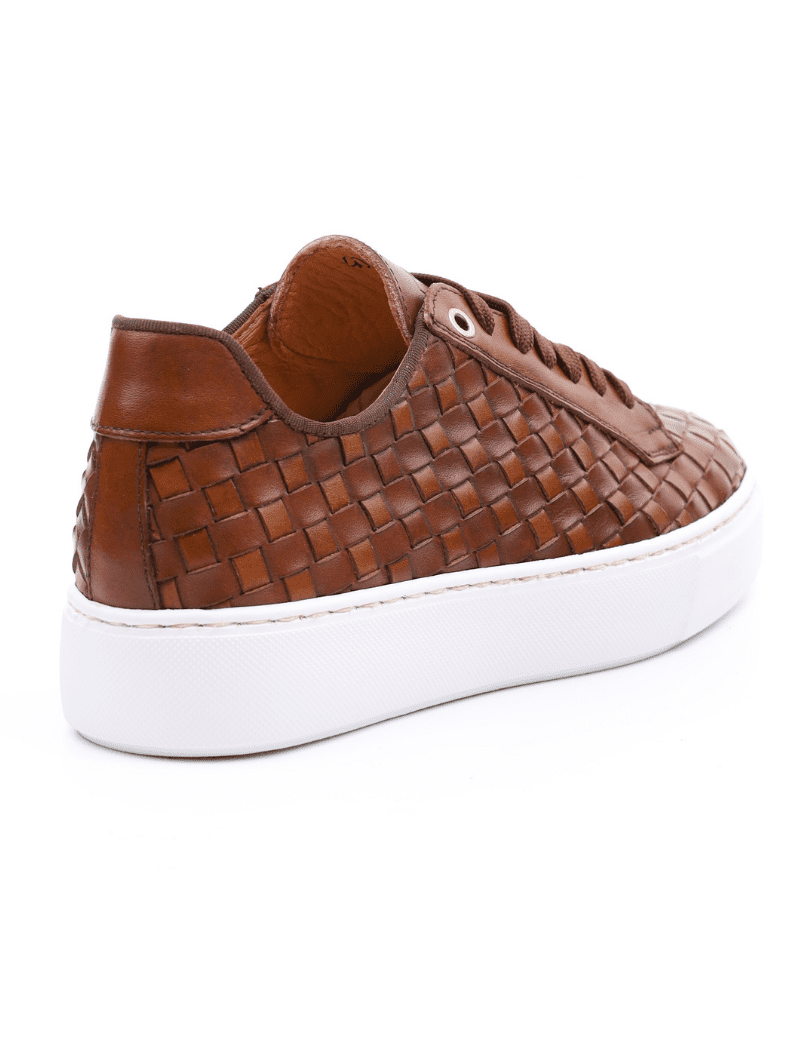 EXTON 526 CROKE CUIR TISSÉ GÉNÉRIQUE DE TIROIR À CHAUSSURES AVANT TISSÉ