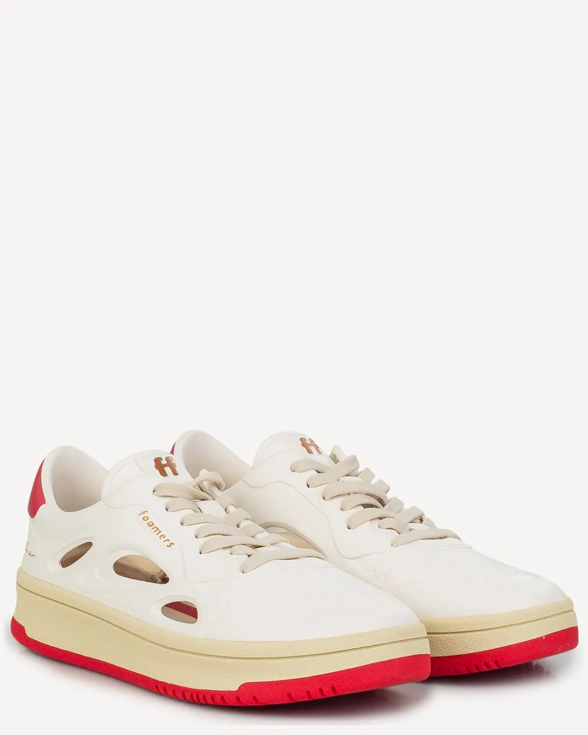 FOAMERS F2 004 OFF WHITE RED SNEAKER Sneakers in gomma EVA by FOAMERS