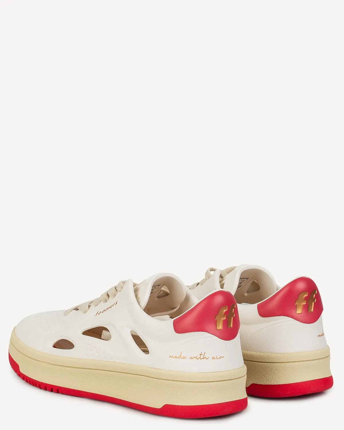 FOAMERS F2 004 OFF WHITE RED SNEAKER Sneakers in gomma EVA by FOAMERS