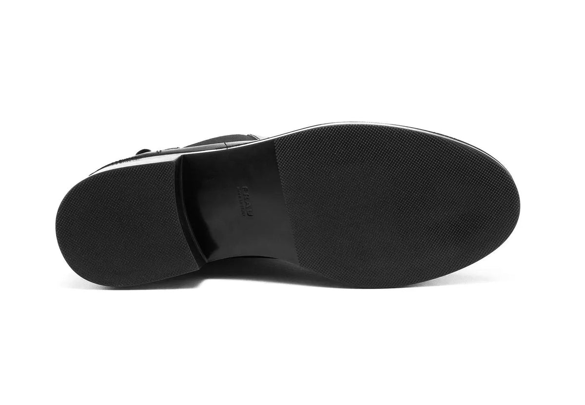 FRAU A98N3 Stivaletto Beatles Pelle Nero - Vista suola antiscivolo