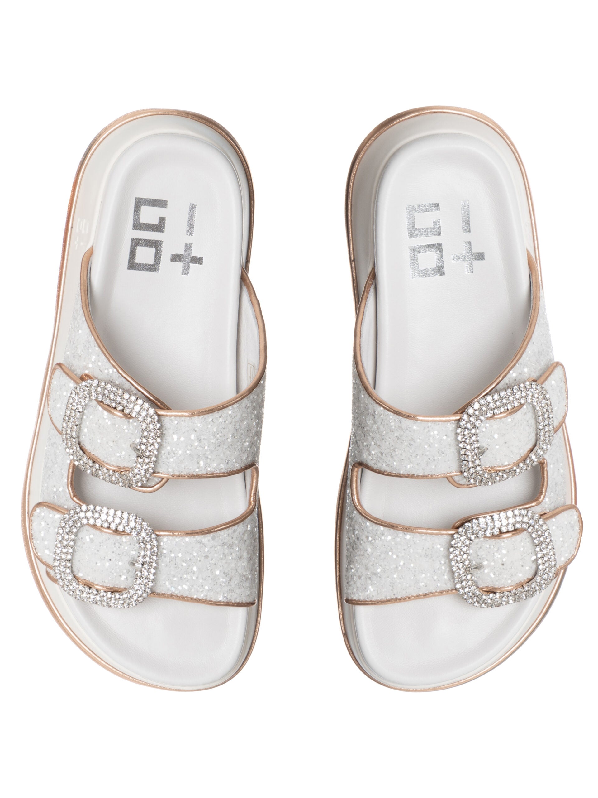 GIO+ MINA24A SANDALI COMBI GLITTER BIANCO/ROSE - Atelier Fratelli Carbè