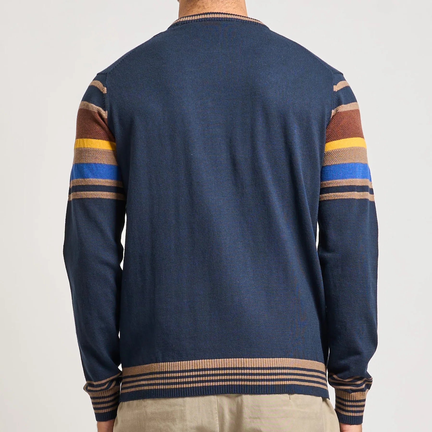 Harmont&Blaine HRP823030788 801 KNIT PARICOLLO RIGHE PIAZZATE 3D - Atelier Fratelli Carbè