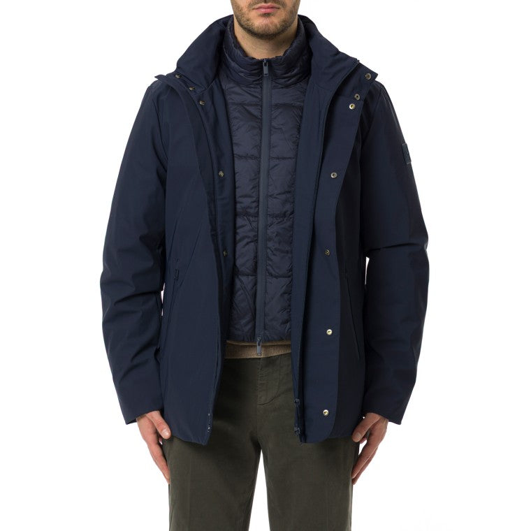 Harmont&Blaine K0P2060405901 801 SLEEVELESS FIELD JACKET CON PETTORINA IN NYLON - Atelier Fratelli Carbè