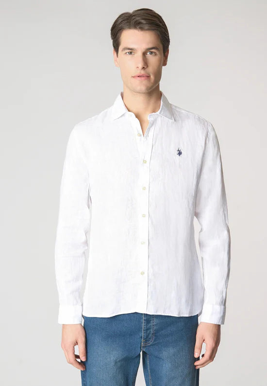 US POLO ASSN. ZED US41104023 100 TU LINEN SHIRT 100%