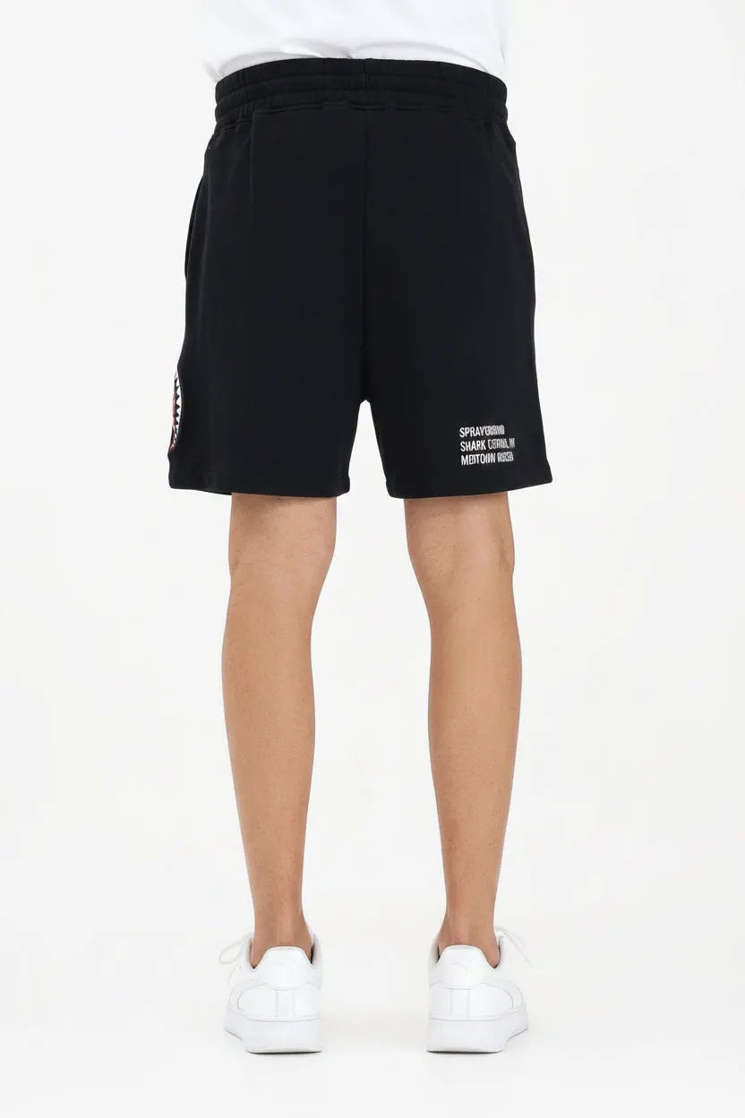 SPRAYGROUND SP855EBLK SHORTS SHARK CENTRAL BLACK by SPRAYGROUND