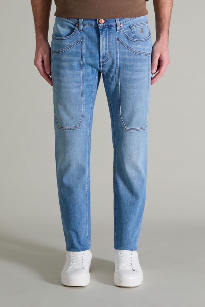 JECKERSON PA077JOHN001 DNDTFDENI036 D006 JEANS TOPPA DENIM DENIM - Atelier Fratelli Carbè