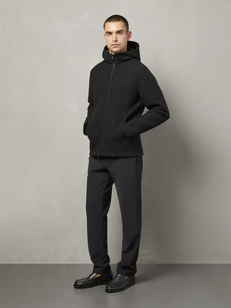 MACRON MCH FCF BLK FRANCESCO BLK HOODIE FRANCESCO HOODED JACKET - Atelier Fratelli Carbè